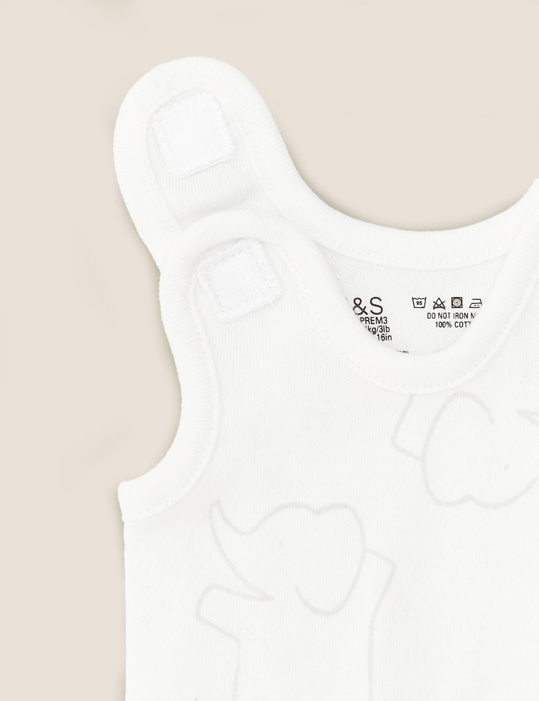 Saf Pamuklu 3'lü Prematüre Bodysuit