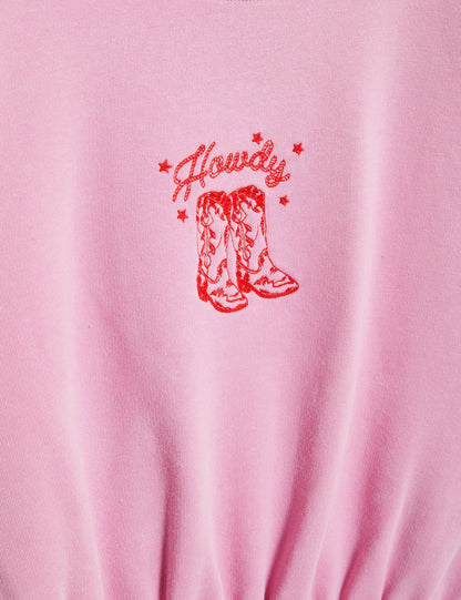 Slogan Desenli Sweatshirt (6-16 Yaş)