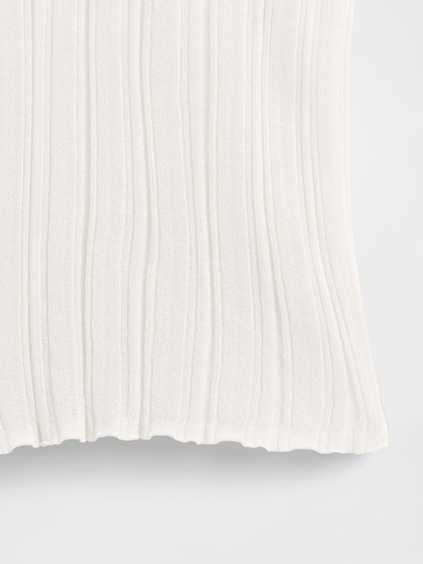 Beyaz Transparan Fitilli Henley Kazak