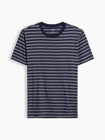 Lacivert Relaxed Bisiklet Yaka T-shirt