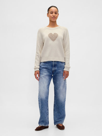 Krem Cotton-blend Raglan Crewneck Kazak