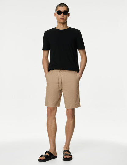 Regular Fit Keten Şort