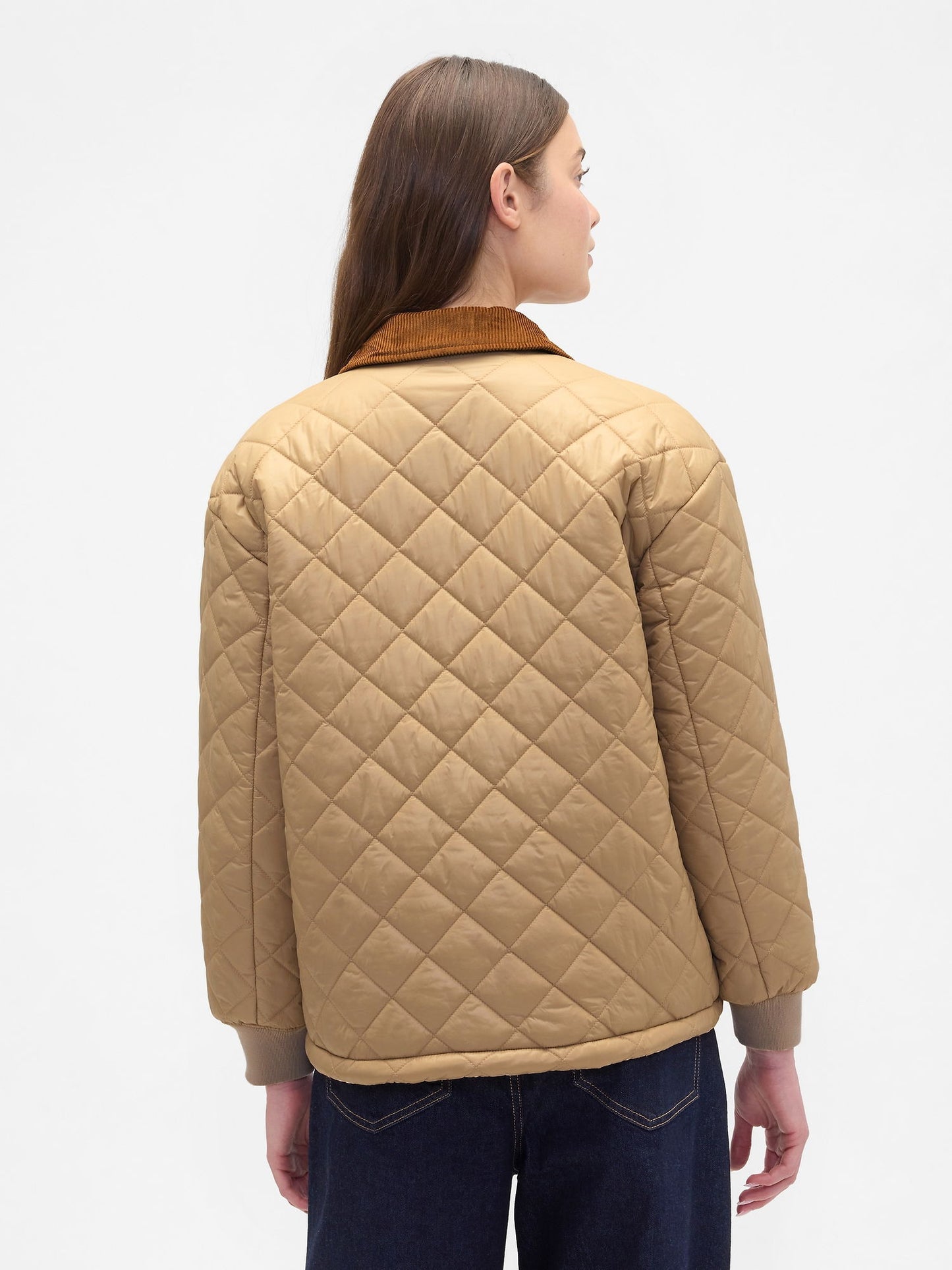 Kahverengi Relaxed Quilted Ceket
