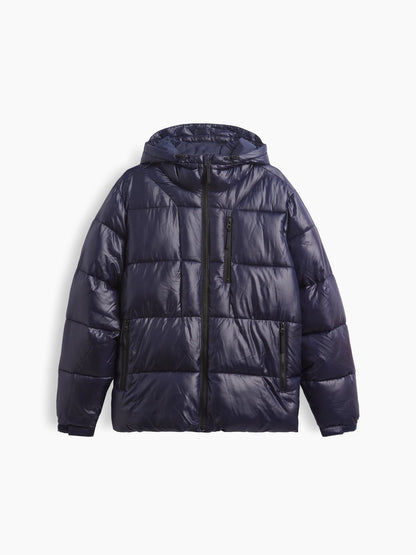 Kahverengi Recycled Heavyweight Puffer Şişme Mont