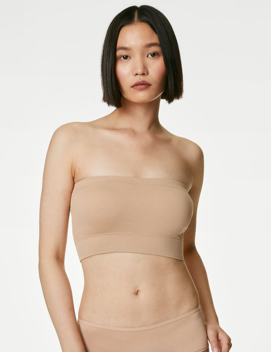 Dikişsiz Straplez Bandeau Sütyen
