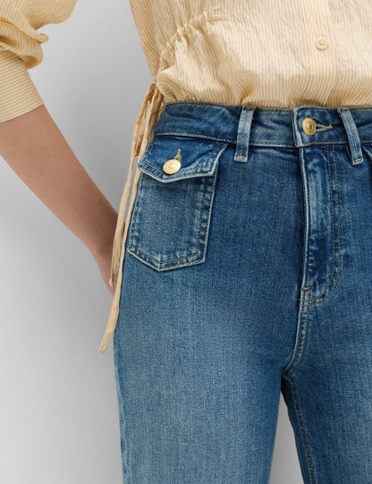 Yüksek Bel Flare Jean