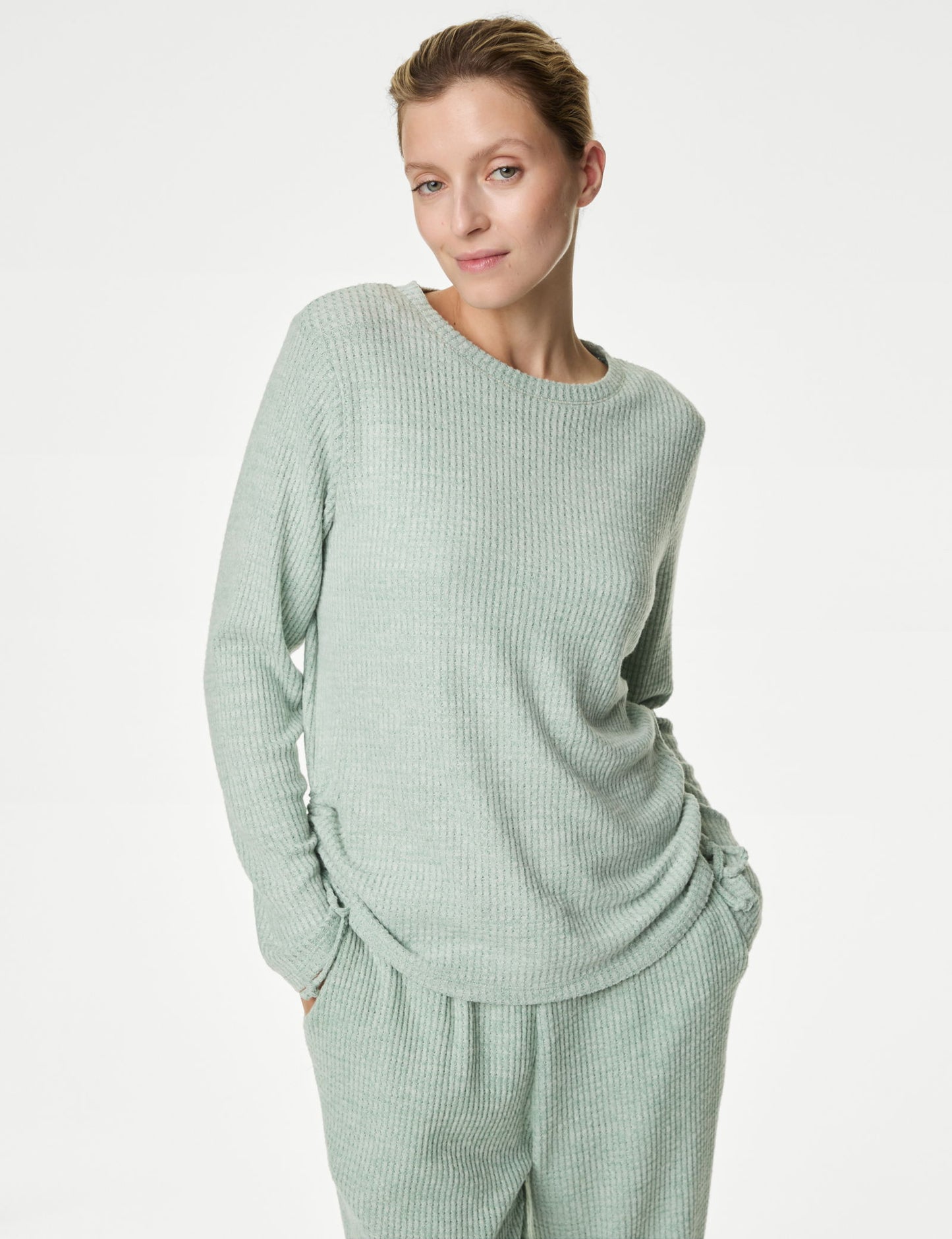 Regular Fit Waffle Pijama Üstü