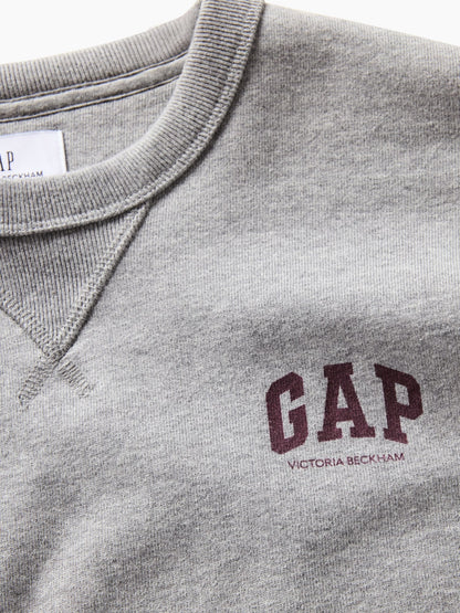 Gri Gap × Victoria Beckham Fransız Havlu Kumaş Sweatshirt