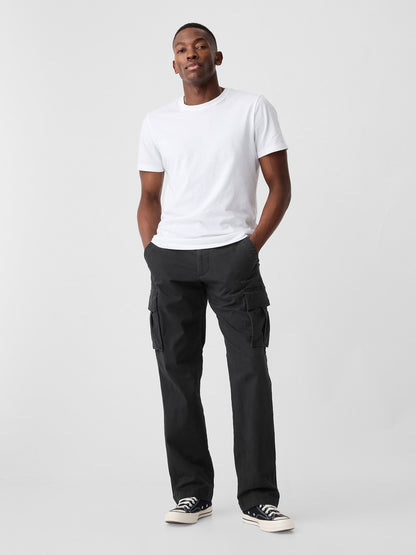 Siyah Gapflex Straight Kargo Washwell™ Pantolon