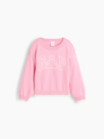 Pembe Logo Intarsia Kazak