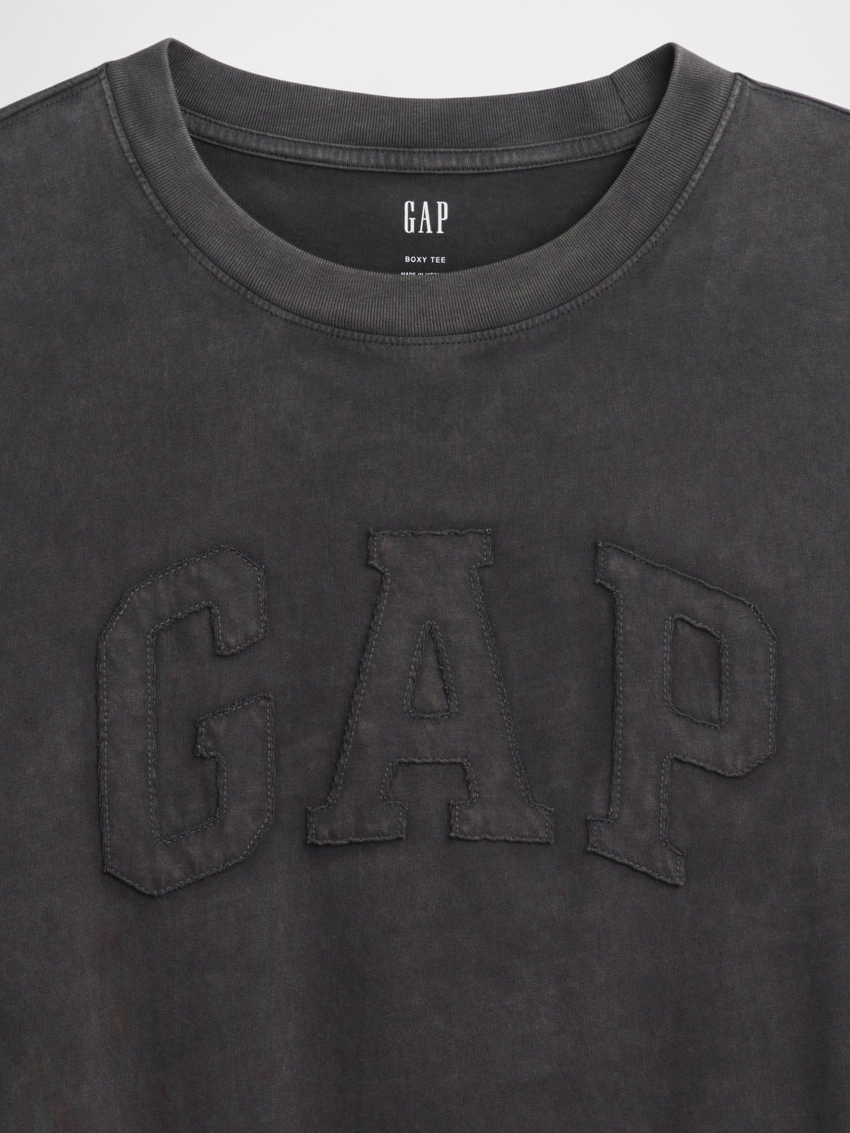 Siyah Everyday Soft Boxy Gap Logo T-shirt