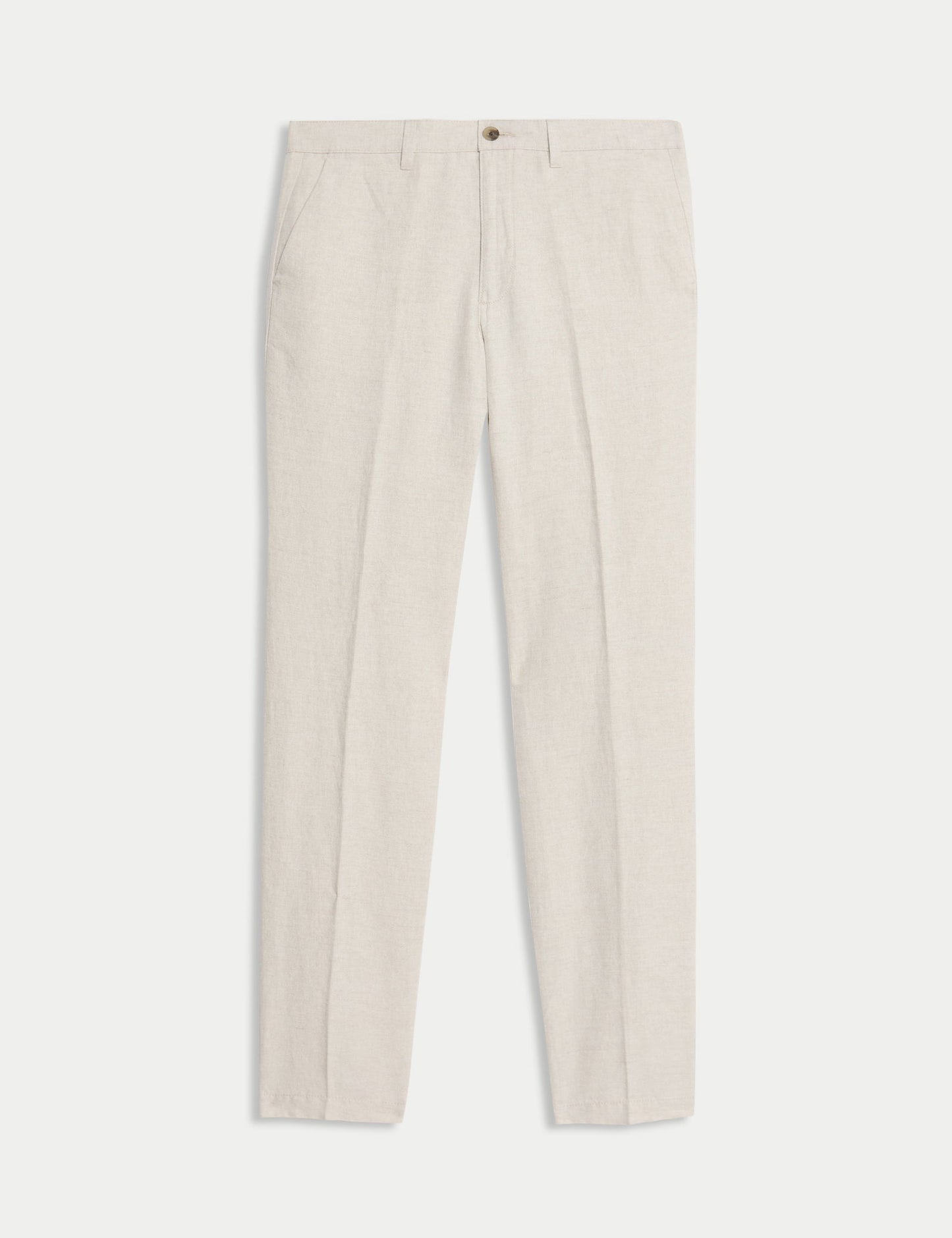 Regular Fit Keten Karışımlı Chino