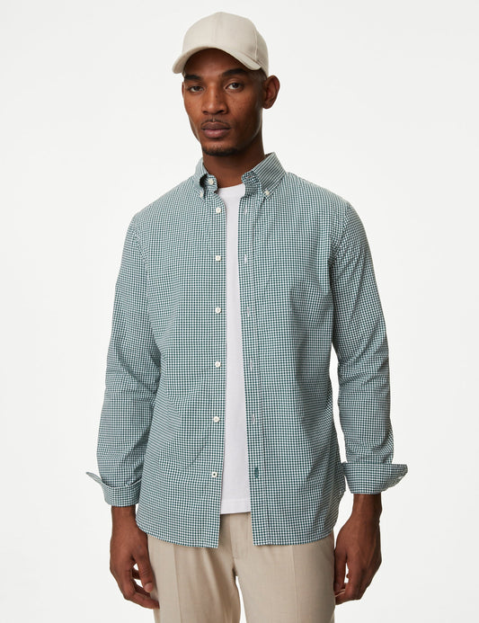 Uzun Kollu Easy Iron Oxford Gömlek