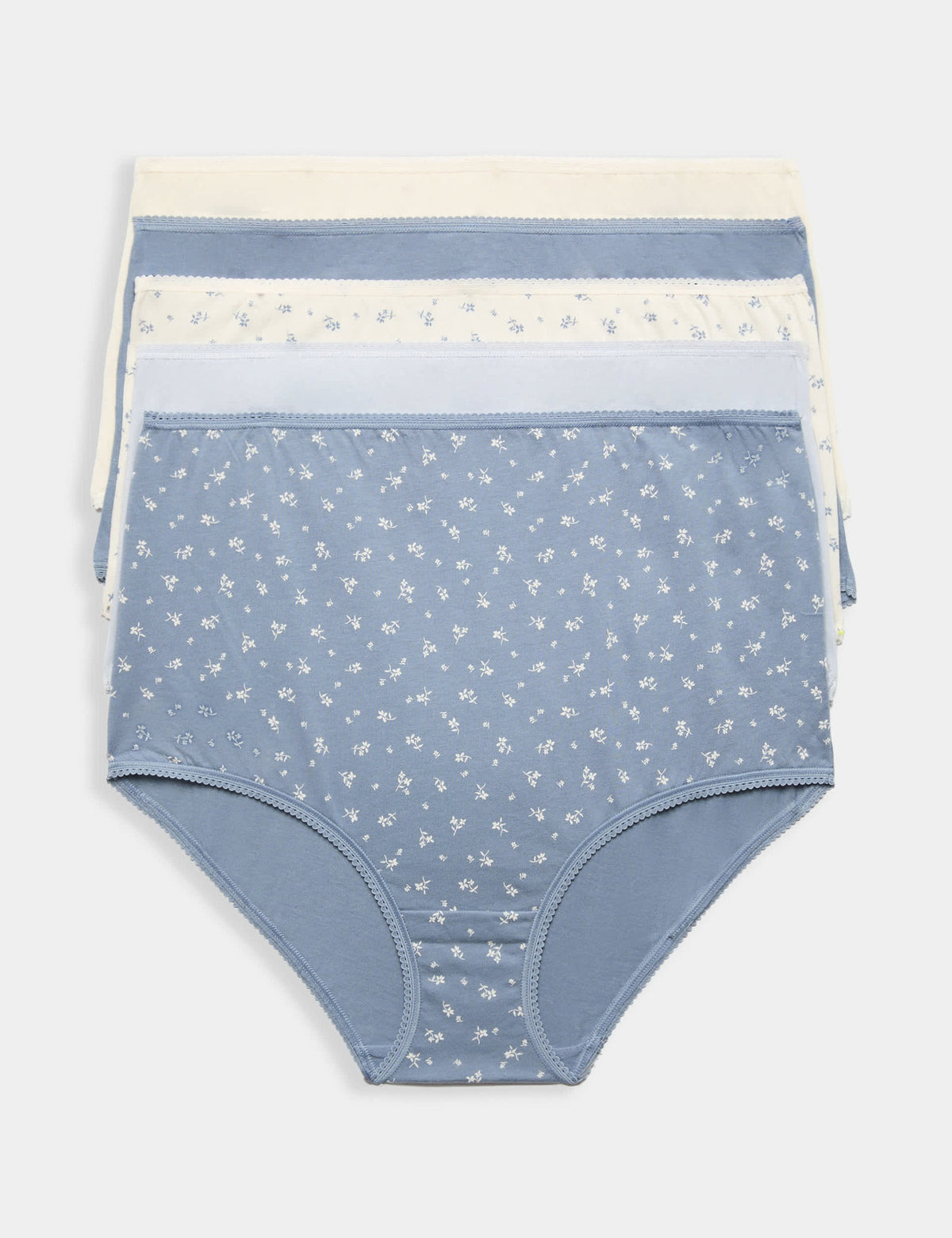 5'li Saf Pamuklu Full Brief Külot Seti