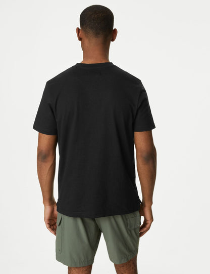 Saf Pamuklu Kısa Kollu T-shirt