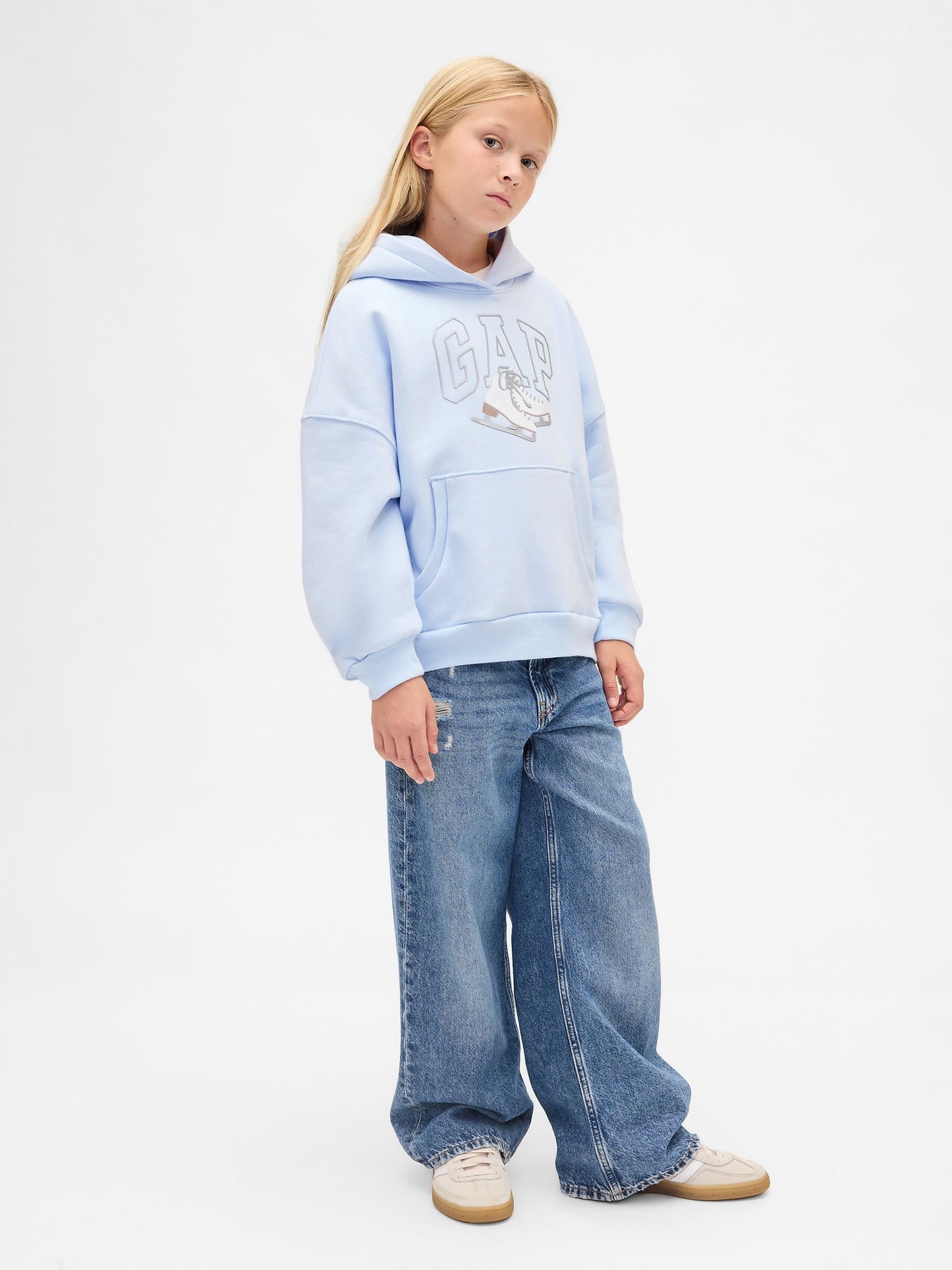 Açık Mavi Vintagesoft Arch Logo Sweatshirt