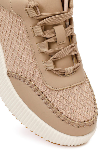 Kadın Bej Kalın Tabanlı Sneaker