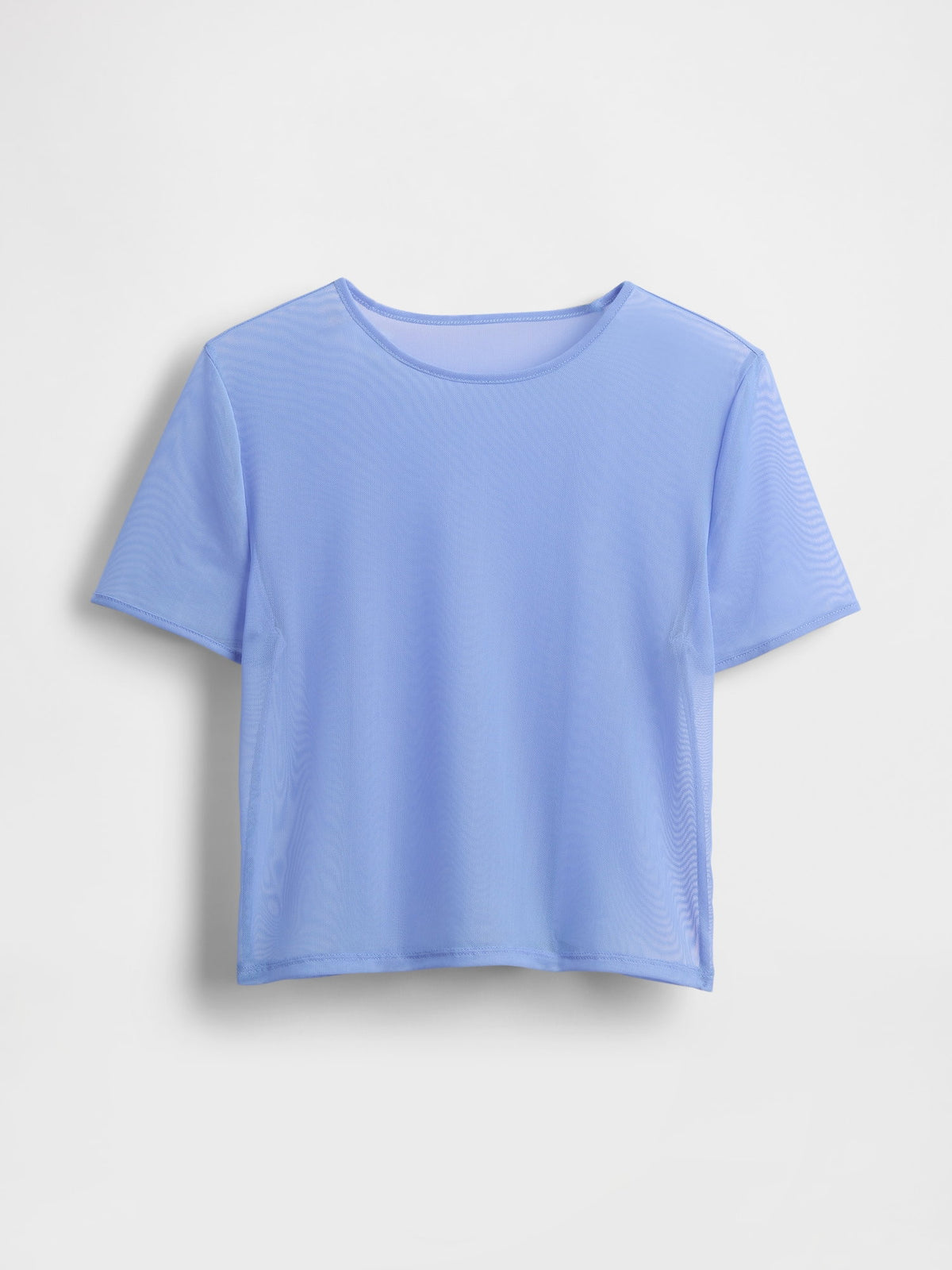 Mavi Transparan Crop T-shirt