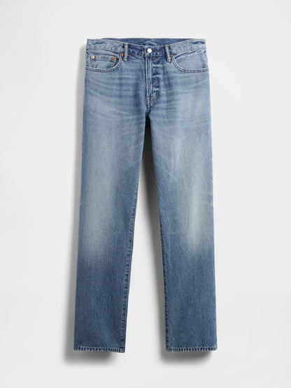 Açık Mavi Relaxed Straight Jean Pantolon