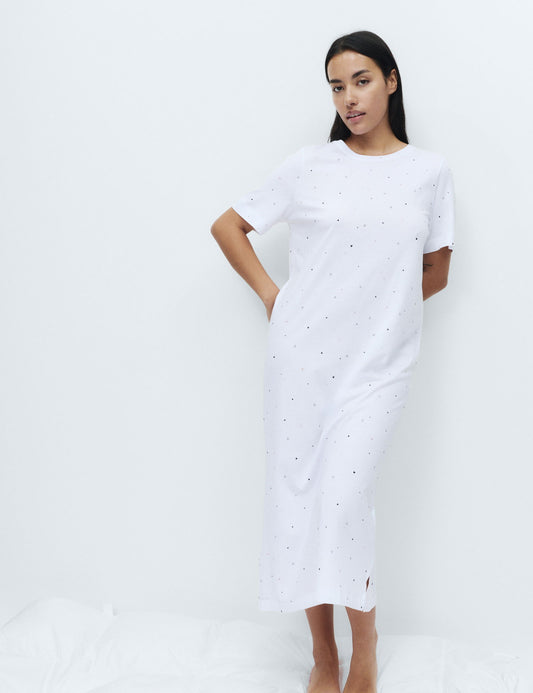 Cool Comfort Baskılı Uzun Gecelik