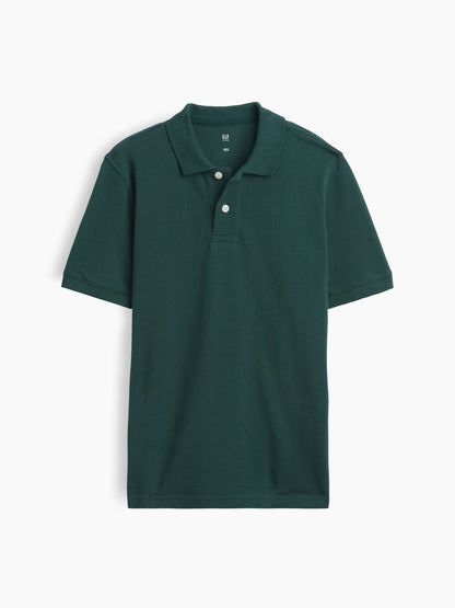 Koyu Yeşil Pique Polo T-shirt