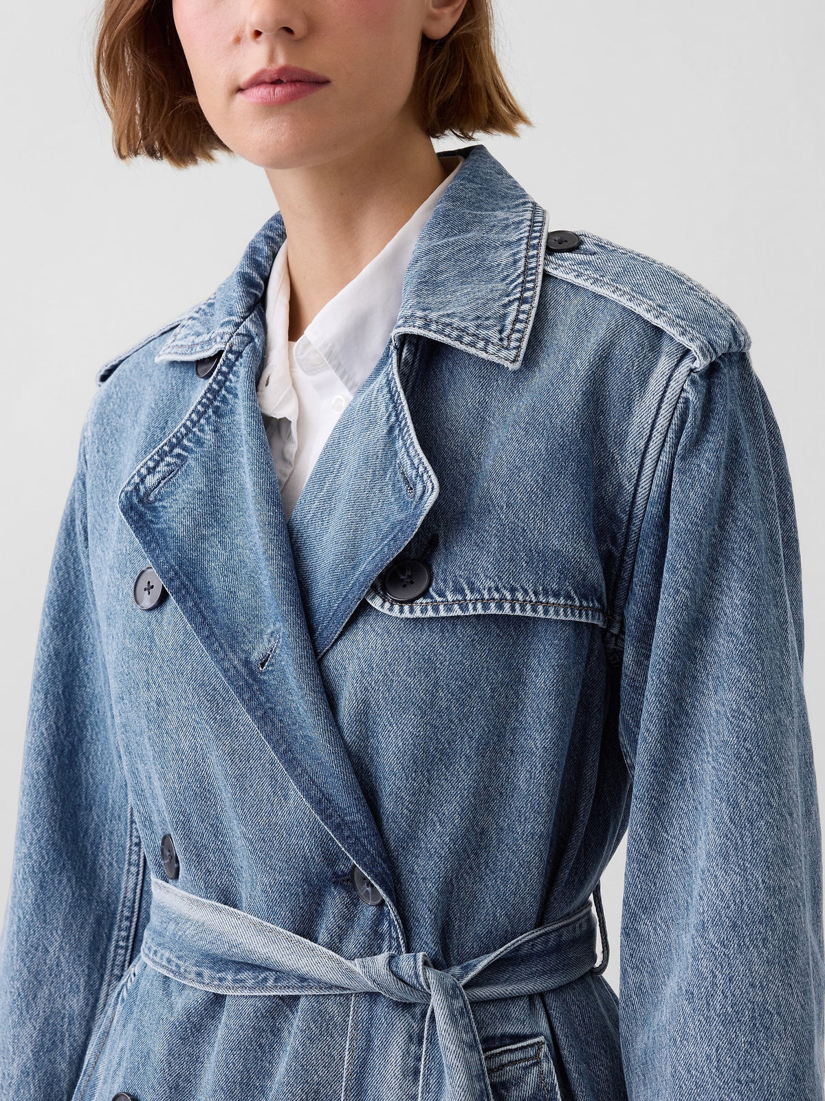 Mavi Longline Icon Denim Trençkot