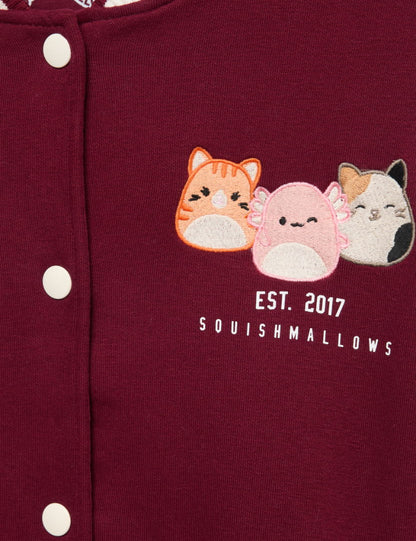 Saf Pamuk squishmallows Bomber Ceket (5-12 yaş)