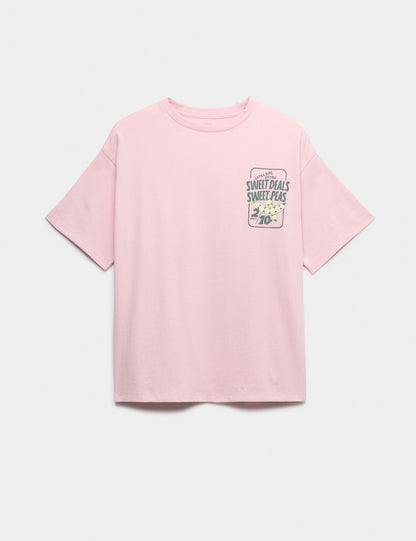 Sweet Pea Baskılı T-shirt