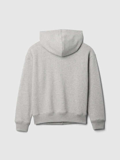 Gri Relaxed Gap Logo Fermuarlı Sweatshirt