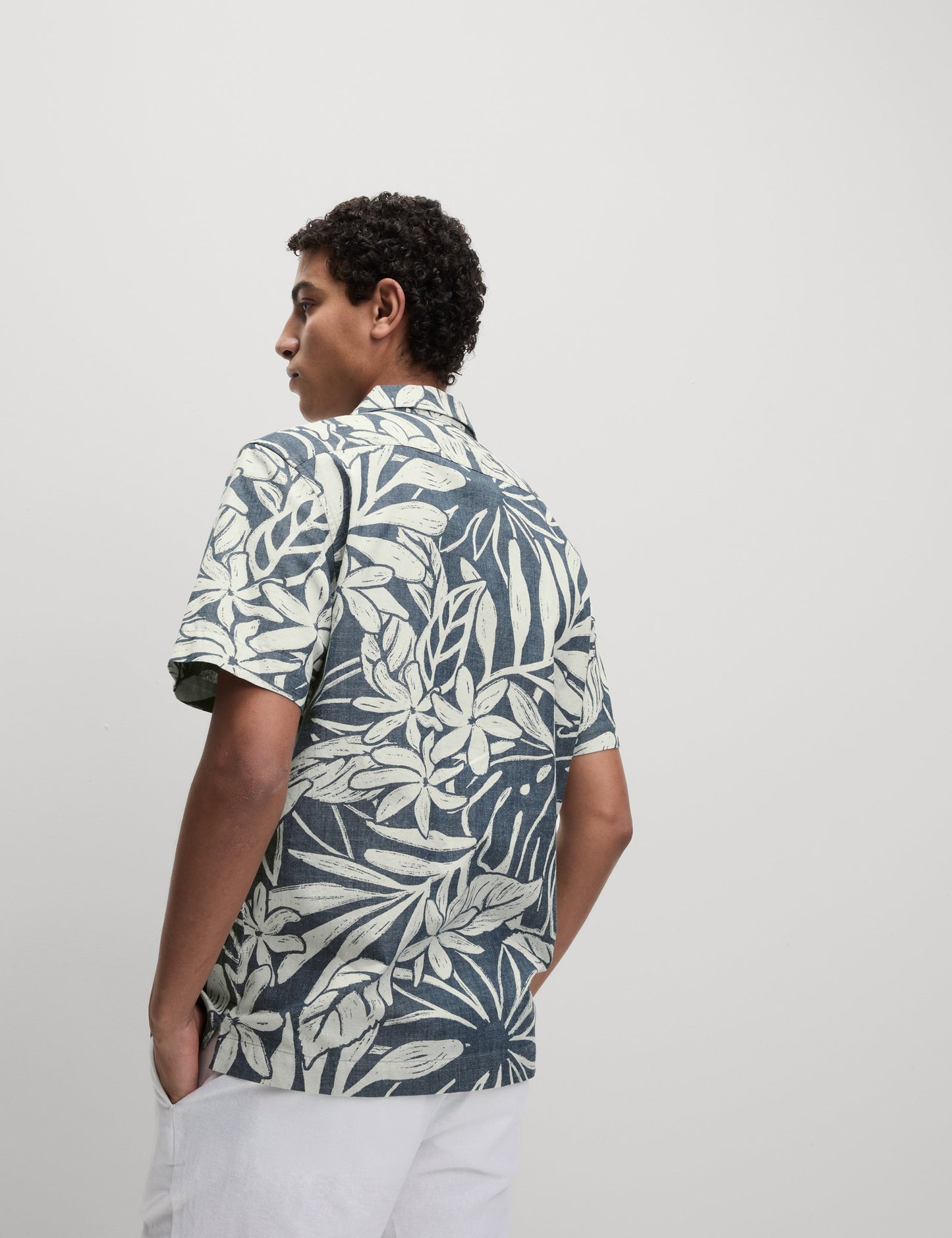 Saf Pamuklu Hawaii Gömlek