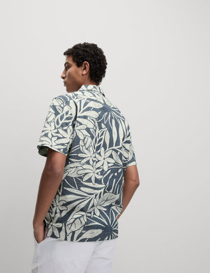 Saf Pamuklu Hawaii Gömlek
