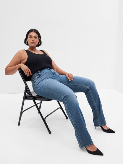 Medium Indigo 15 90s Straight Washwell™ Jean Pantolon