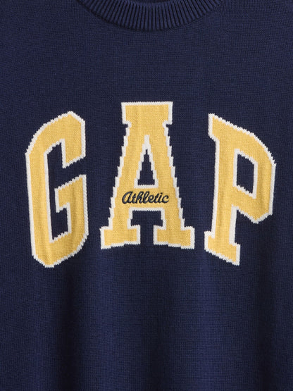 Lacivert Gap Logo Intarsia Kazak