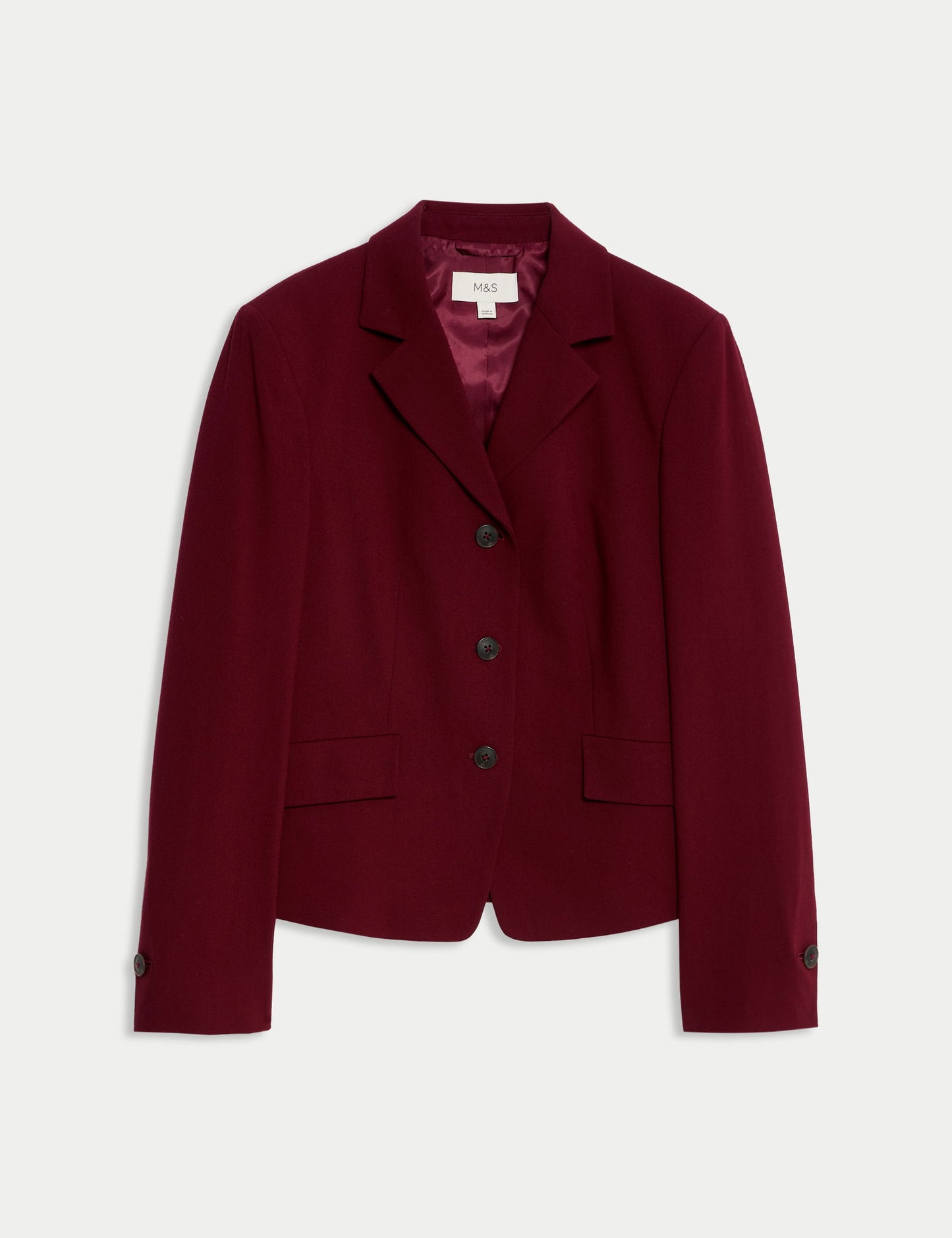 Düz Kesim Kısa Blazer Ceket