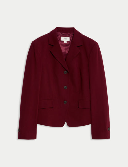 Düz Kesim Kısa Blazer Ceket