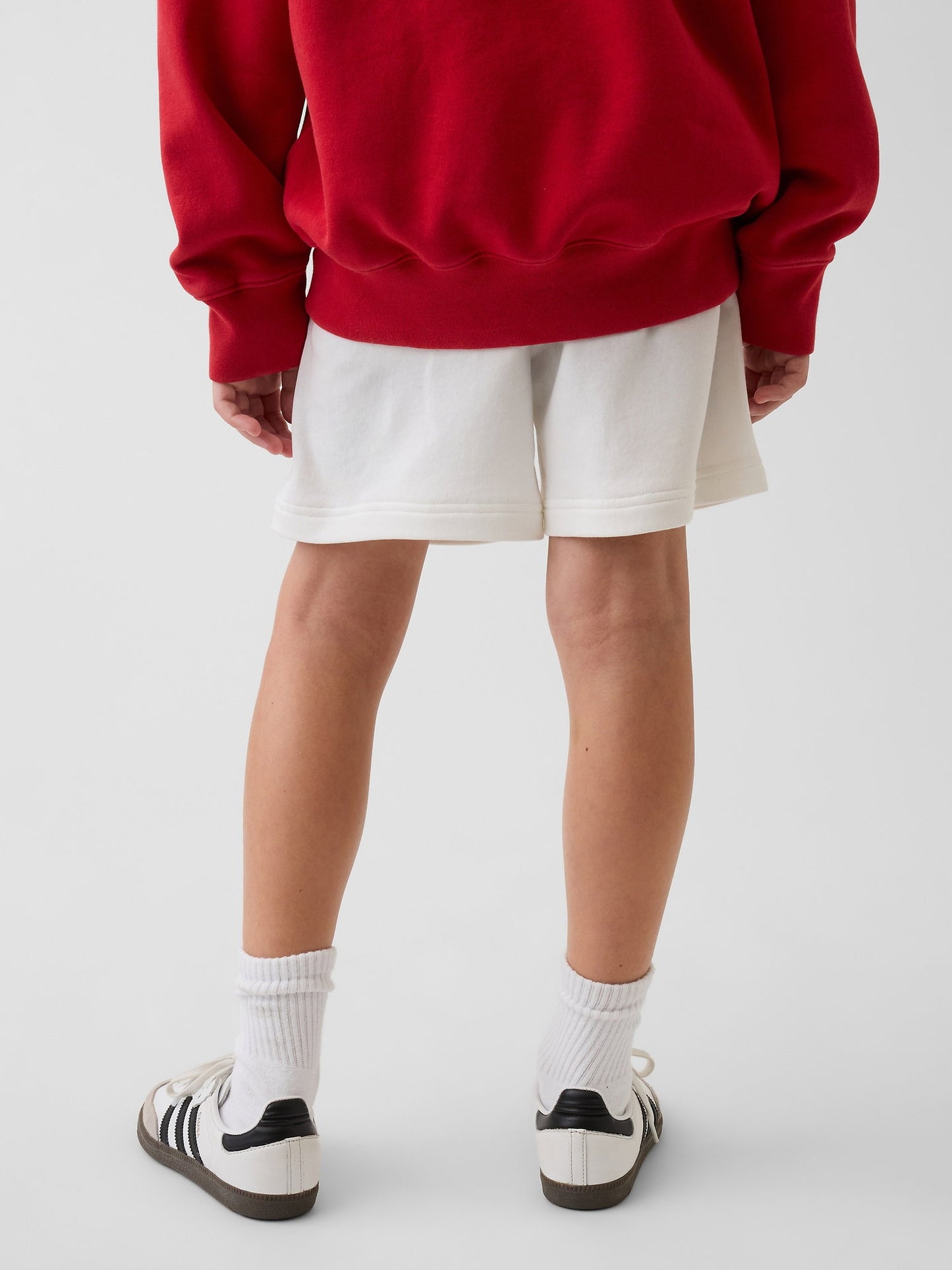Beyaz Fransız Havlu Kumaş Gap Logo Sweat Şort