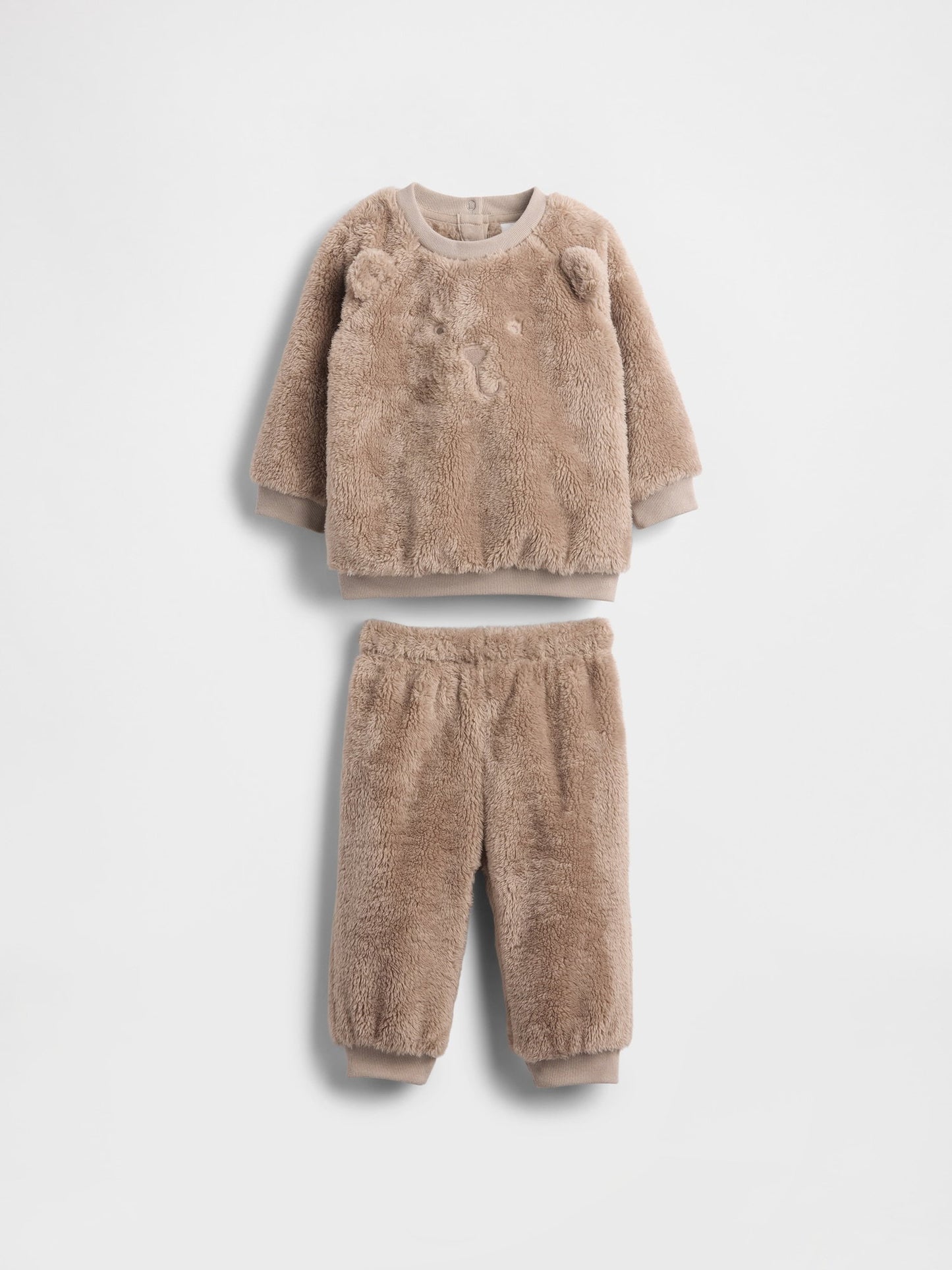 Kahverengi Sherpa Bear Outfit Set