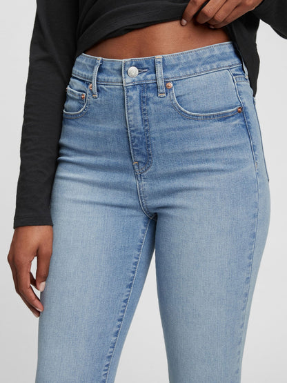 Açık Mavi High Rise Washwell™ Classic Straight Jean Pantolon