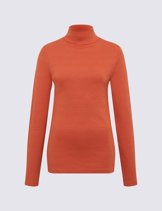 Pamuklu Boğazlı Yaka Slim Fit Üst