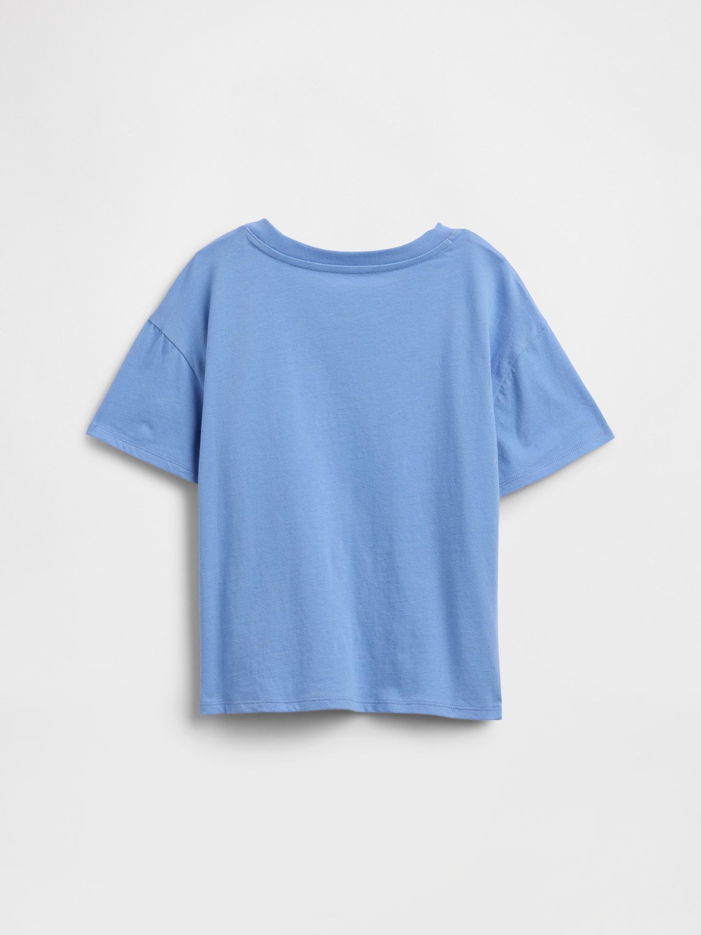 Açık Mavi Oversized Grafik Baskılı T-shirt