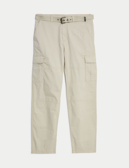 Loose Fit Kemerli Kargo Pantolon