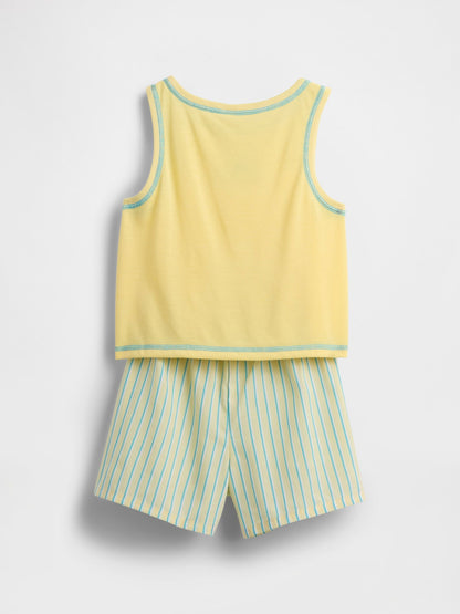 Sarı Çocuk Geri Dönüştürülmüş Pijama Altı Takımı