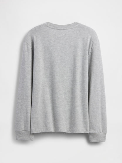 Gri Relaxed Grafik T-shirt