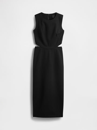 Siyah Gapstudio Jersey Midi Elbise