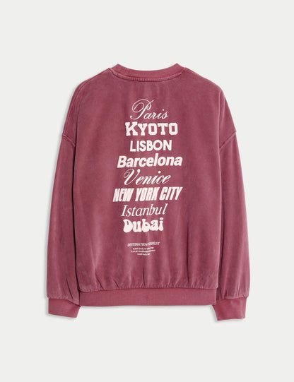 Pamuk-karışımlı Sweatshirt (6-16 yaş)