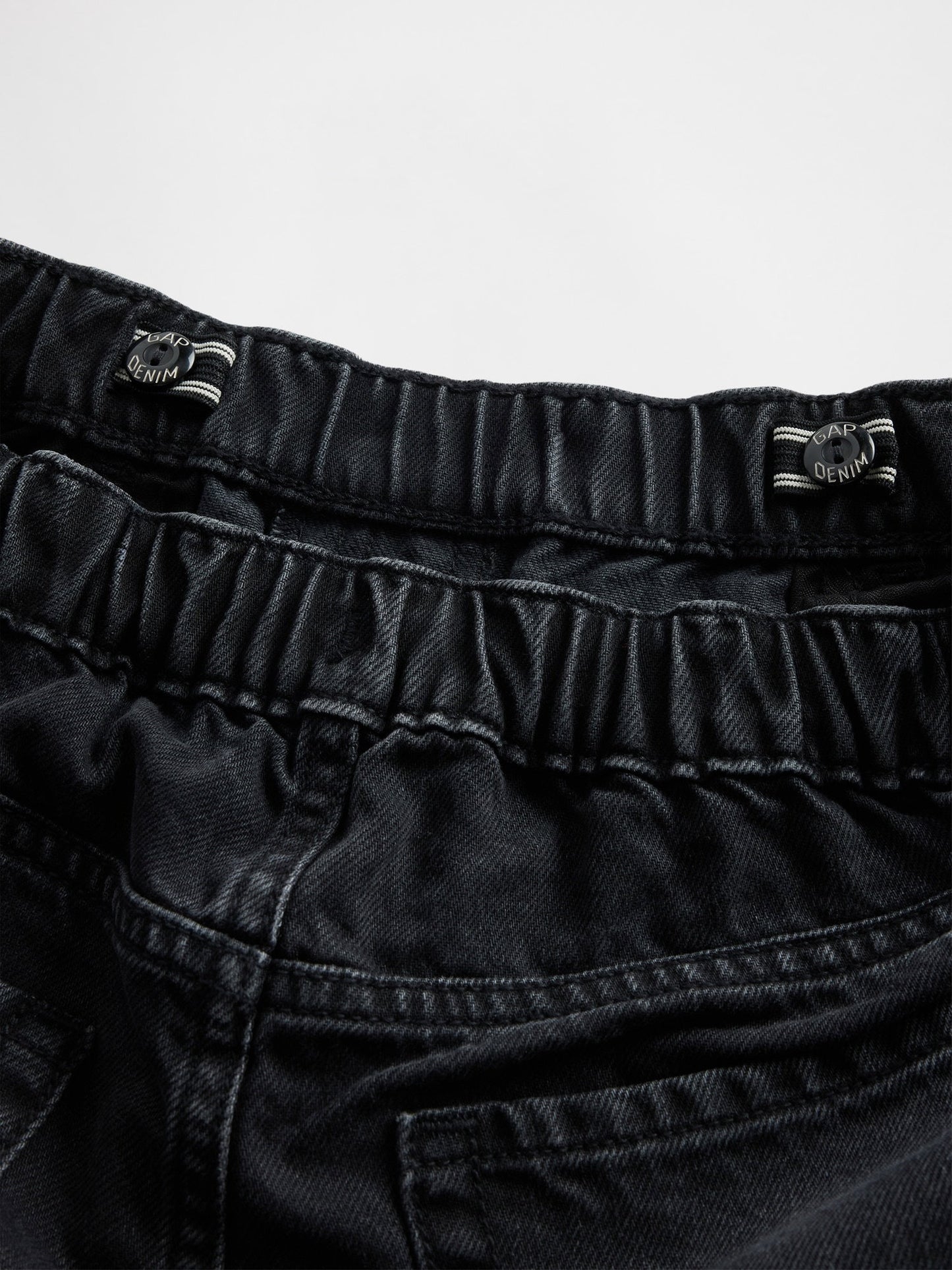 Siyah Low Rise Baggy Jean Pantolon