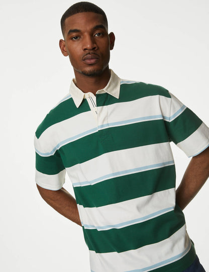 Saf Pamuklu Kısa Kollu Polo Yaka T-shirt