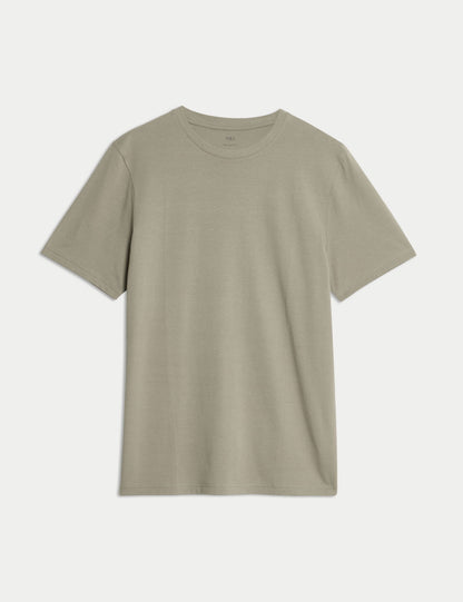 Saf Pamuklu Kısa Kollu T-shirt