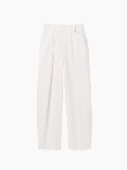 Beyaz Gap × Victoria Beckham High Rise Pileli Arc Pantolon