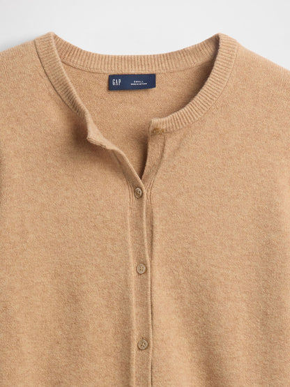 Camel Cashsoft Crop Hırka